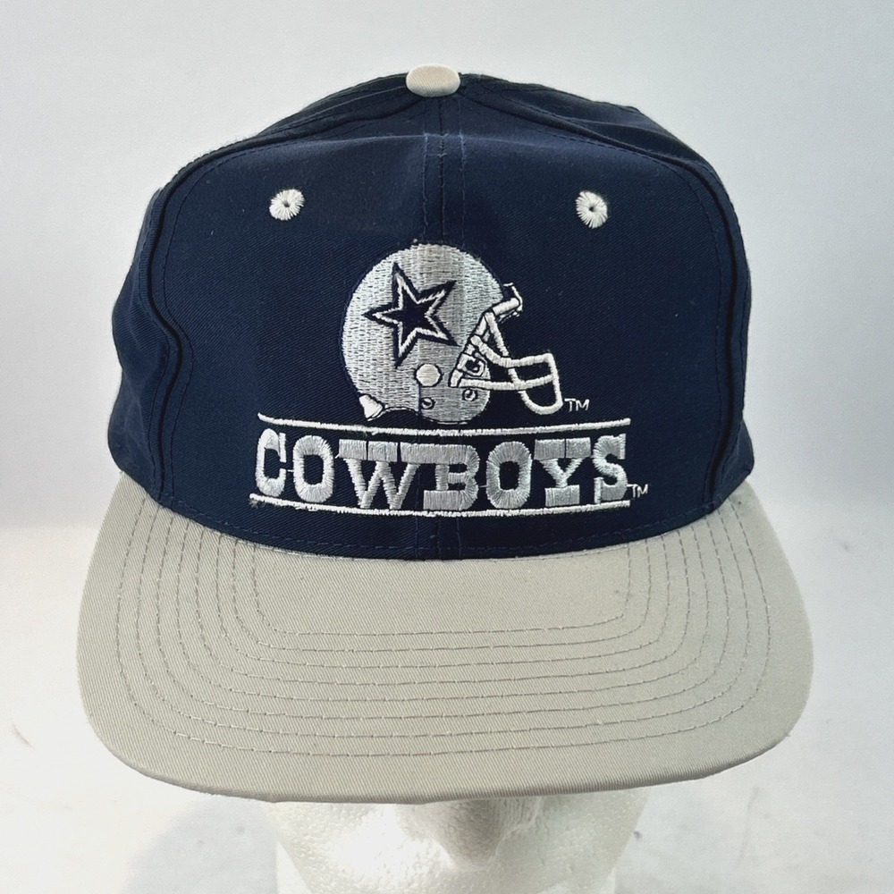 Vintage Dallas Cowboys Script Hat Cap Snap Back Eastport Embroidered Logo 90's